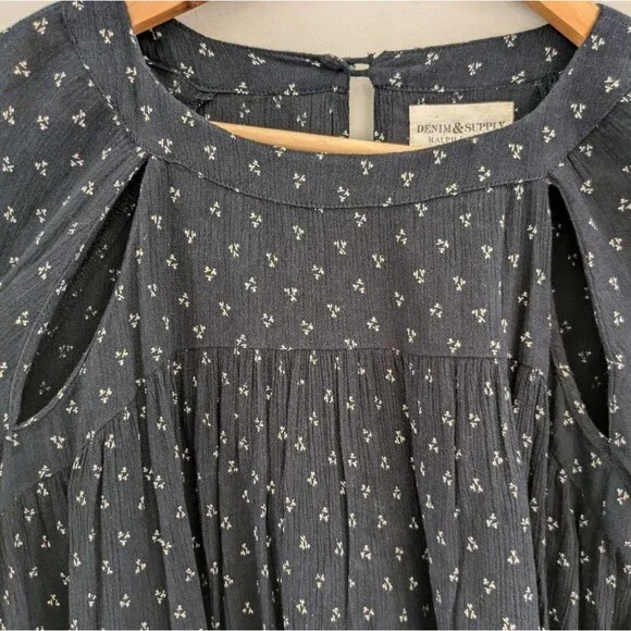 Ralph Lauren Denim & Supply Blouse Size S Black - Picture 2 of 4